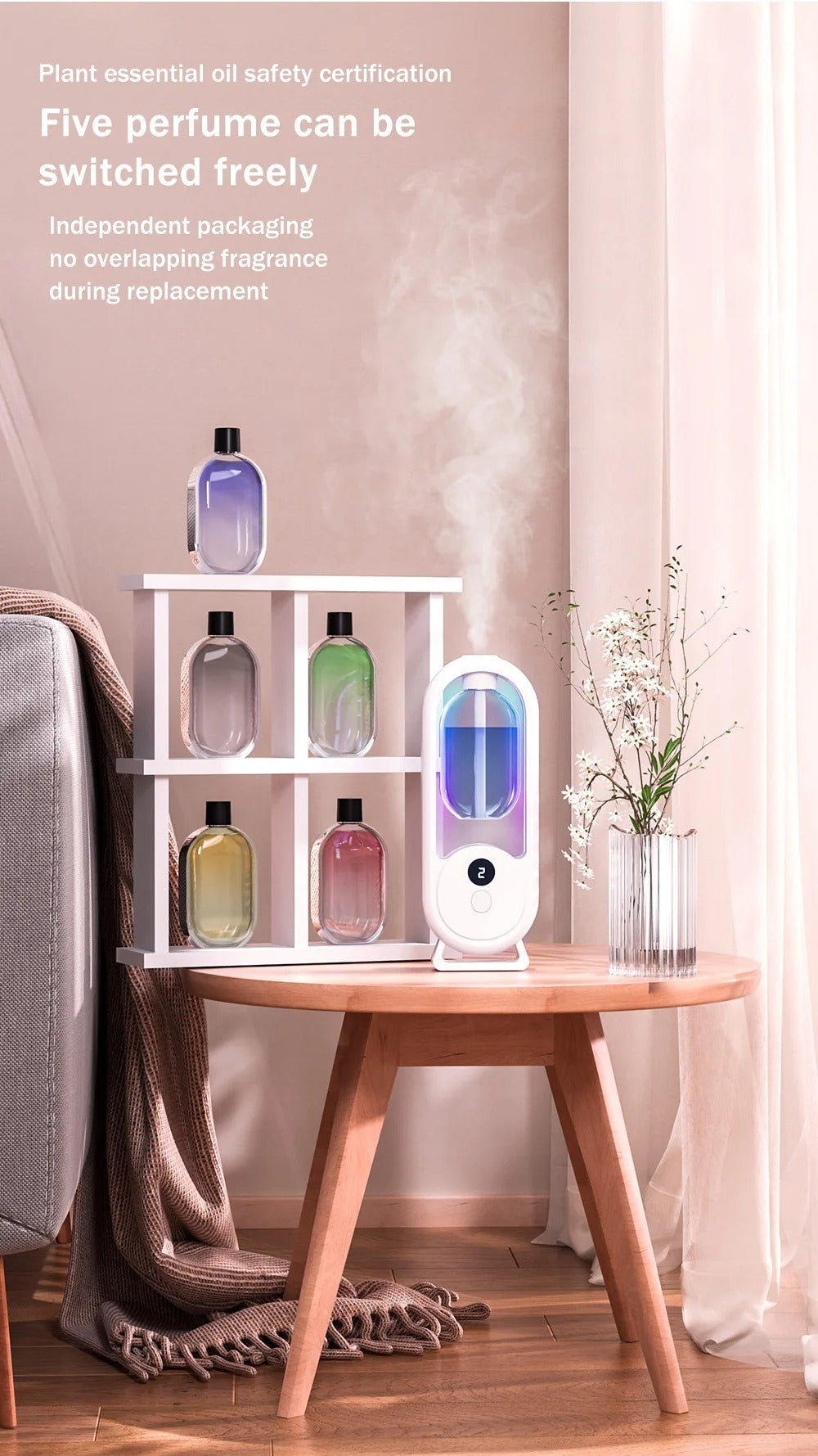 Rechargeable Aroma Diffuser – 5 Modes, 50ml